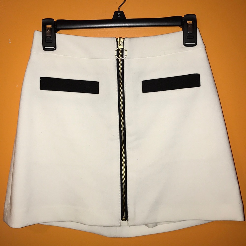 White Express Mini Skirt Size 0